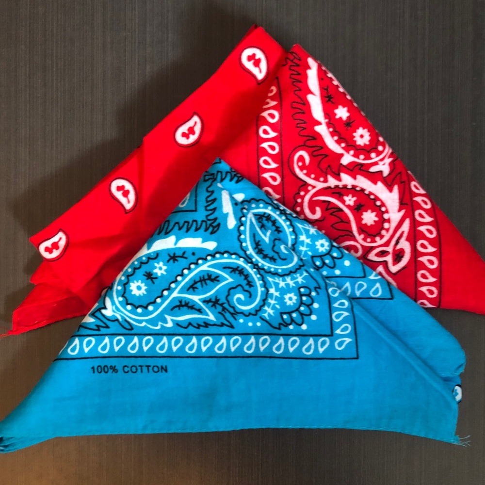 2 Cotton Bandanas 🤠with Classic Paisley Print